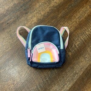 Carter's Kids Navy and Pink Rainbow Backpack